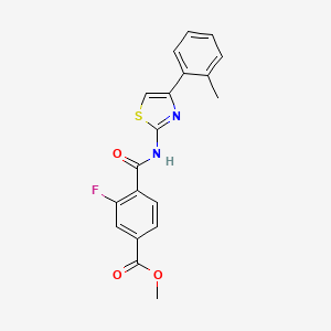 Methyl 3-fluoro-4-[[4-(2-methylphenyl)-1,3-thiazol-2-yl]carbamoyl]benzoate