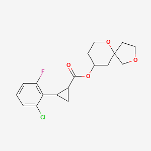 2,6-Dioxaspiro[4.5]decan-9-yl 2-(2-chloro-6-fluorophenyl)cyclopropane-1-carboxylate