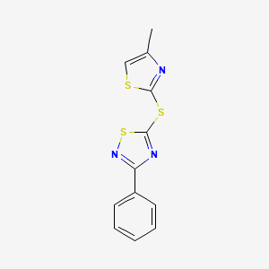 5-[(4-Methyl-1,3-thiazol-2-yl)sulfanyl]-3-phenyl-1,2,4-thiadiazole