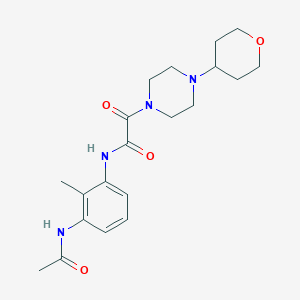 molecular formula C20H28N4O4 B7427024 N-(3-acetamido-2-methylphenyl)-2-[4-(oxan-4-yl)piperazin-1-yl]-2-oxoacetamide 