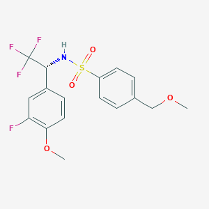 4-(methoxymethyl)-N-[(1R)-2,2,2-trifluoro-1-(3-fluoro-4-methoxyphenyl)ethyl]benzenesulfonamide