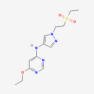 6-ethoxy-N-[1-(2-ethylsulfonylethyl)pyrazol-4-yl]pyrimidin-4-amine