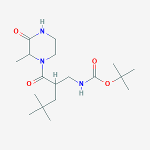 tert-butyl N-[4,4-dimethyl-2-(2-methyl-3-oxopiperazine-1-carbonyl)pentyl]carbamate