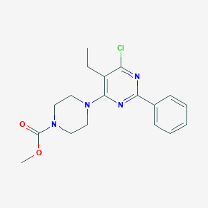 Methyl 4-(6-chloro-5-ethyl-2-phenylpyrimidin-4-yl)piperazine-1-carboxylate