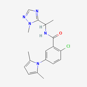 2-chloro-5-(2,5-dimethylpyrrol-1-yl)-N-[1-(2-methyl-1,2,4-triazol-3-yl)ethyl]benzamide