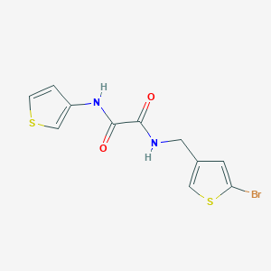 molecular formula C11H9BrN2O2S2 B7427099 N-[(5-bromothiophen-3-yl)methyl]-N'-thiophen-3-yloxamide 