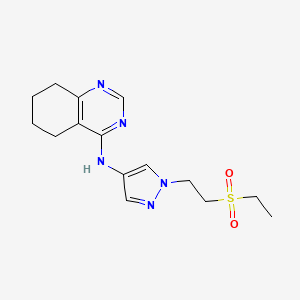 N-[1-(2-ethylsulfonylethyl)pyrazol-4-yl]-5,6,7,8-tetrahydroquinazolin-4-amine