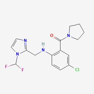 [5-Chloro-2-[[1-(difluoromethyl)imidazol-2-yl]methylamino]phenyl]-pyrrolidin-1-ylmethanone