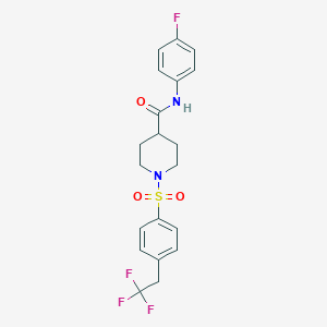 N-(4-fluorophenyl)-1-[4-(2,2,2-trifluoroethyl)phenyl]sulfonylpiperidine-4-carboxamide