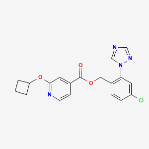 [4-Chloro-2-(1,2,4-triazol-1-yl)phenyl]methyl 2-cyclobutyloxypyridine-4-carboxylate