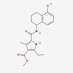 methyl 2-ethyl-5-[(5-hydroxy-1,2,3,4-tetrahydronaphthalen-1-yl)carbamoyl]-4-methyl-1H-pyrrole-3-carboxylate