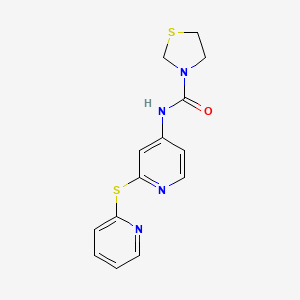 N-(2-pyridin-2-ylsulfanylpyridin-4-yl)-1,3-thiazolidine-3-carboxamide