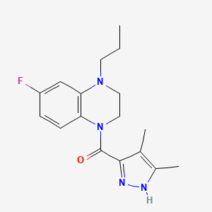 (4,5-dimethyl-1H-pyrazol-3-yl)-(6-fluoro-4-propyl-2,3-dihydroquinoxalin-1-yl)methanone