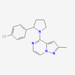 4-[2-(4-Chlorophenyl)pyrrolidin-1-yl]-2-methylpyrazolo[1,5-a]pyrazine