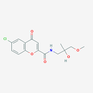 6-chloro-N-(2-hydroxy-3-methoxy-2-methylpropyl)-4-oxochromene-2-carboxamide