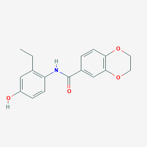 molecular formula C17H17NO4 B7427249 N-(2-ethyl-4-hydroxyphenyl)-2,3-dihydro-1,4-benzodioxine-6-carboxamide 