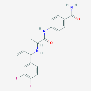 4-[2-[[1-(3,4-Difluorophenyl)-2-methylprop-2-enyl]amino]propanoylamino]benzamide