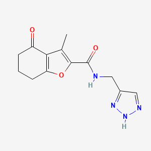 molecular formula C13H14N4O3 B7427269 3-methyl-4-oxo-N-(2H-triazol-4-ylmethyl)-6,7-dihydro-5H-1-benzofuran-2-carboxamide 