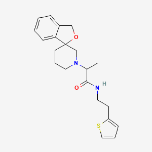 2-spiro[1H-2-benzofuran-3,3'-piperidine]-1'-yl-N-(2-thiophen-2-ylethyl)propanamide