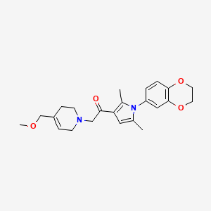 1-[1-(2,3-dihydro-1,4-benzodioxin-6-yl)-2,5-dimethylpyrrol-3-yl]-2-[4-(methoxymethyl)-3,6-dihydro-2H-pyridin-1-yl]ethanone