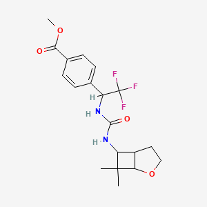 Methyl 4-[1-[(7,7-dimethyl-2-oxabicyclo[3.2.0]heptan-6-yl)carbamoylamino]-2,2,2-trifluoroethyl]benzoate