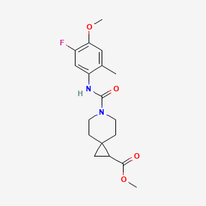 Methyl 6-[(5-fluoro-4-methoxy-2-methylphenyl)carbamoyl]-6-azaspiro[2.5]octane-2-carboxylate