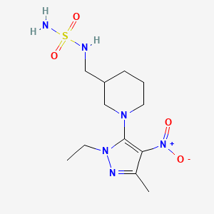 1-(2-Ethyl-5-methyl-4-nitropyrazol-3-yl)-3-[(sulfamoylamino)methyl]piperidine