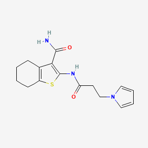 2-(3-Pyrrol-1-ylpropanoylamino)-4,5,6,7-tetrahydro-1-benzothiophene-3-carboxamide