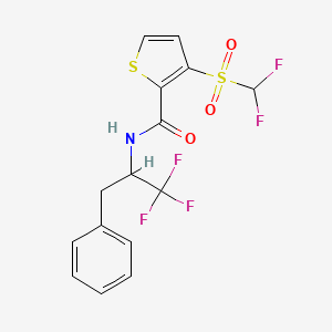 3-(difluoromethylsulfonyl)-N-(1,1,1-trifluoro-3-phenylpropan-2-yl)thiophene-2-carboxamide