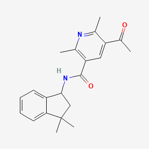 5-acetyl-N-(3,3-dimethyl-1,2-dihydroinden-1-yl)-2,6-dimethylpyridine-3-carboxamide