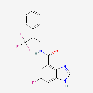 6-fluoro-N-(3,3,3-trifluoro-2-phenylpropyl)-1H-benzimidazole-4-carboxamide