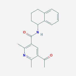 5-acetyl-2,6-dimethyl-N-(1,2,3,4-tetrahydronaphthalen-1-yl)pyridine-3-carboxamide