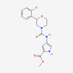 methyl 4-[[2-(2-bromophenyl)morpholine-4-carbonyl]amino]-1H-pyrrole-2-carboxylate