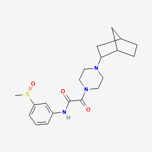 molecular formula C20H27N3O3S B7427487 2-[4-(2-bicyclo[2.2.1]heptanyl)piperazin-1-yl]-N-(3-methylsulfinylphenyl)-2-oxoacetamide 