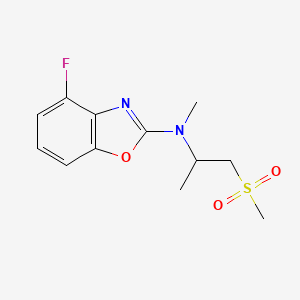 4-fluoro-N-methyl-N-(1-methylsulfonylpropan-2-yl)-1,3-benzoxazol-2-amine