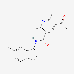 5-acetyl-2,6-dimethyl-N-(6-methyl-2,3-dihydro-1H-inden-1-yl)pyridine-3-carboxamide