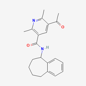 5-acetyl-2,6-dimethyl-N-(6,7,8,9-tetrahydro-5H-benzo[7]annulen-5-yl)pyridine-3-carboxamide