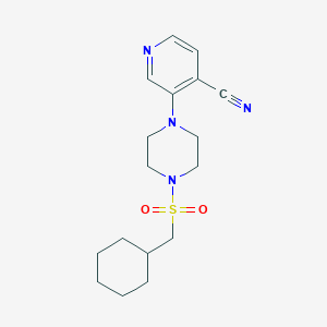 3-[4-(Cyclohexylmethylsulfonyl)piperazin-1-yl]pyridine-4-carbonitrile