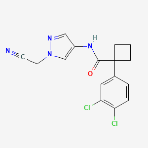 N-[1-(cyanomethyl)pyrazol-4-yl]-1-(3,4-dichlorophenyl)cyclobutane-1-carboxamide