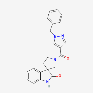 1'-(1-benzylpyrazole-4-carbonyl)spiro[1H-indole-3,3'-pyrrolidine]-2-one