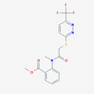 Methyl 2-[methyl-[2-[6-(trifluoromethyl)pyridazin-3-yl]sulfanylacetyl]amino]benzoate