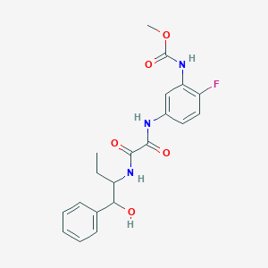 methyl N-[2-fluoro-5-[[2-[(1-hydroxy-1-phenylbutan-2-yl)amino]-2-oxoacetyl]amino]phenyl]carbamate