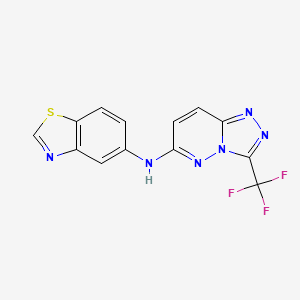 N-[3-(trifluoromethyl)-[1,2,4]triazolo[4,3-b]pyridazin-6-yl]-1,3-benzothiazol-5-amine