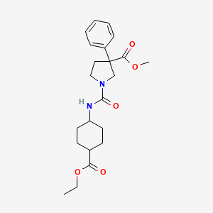 Methyl 1-[(4-ethoxycarbonylcyclohexyl)carbamoyl]-3-phenylpyrrolidine-3-carboxylate