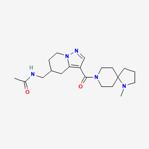 N-[[3-(1-methyl-1,8-diazaspiro[4.5]decane-8-carbonyl)-4,5,6,7-tetrahydropyrazolo[1,5-a]pyridin-5-yl]methyl]acetamide