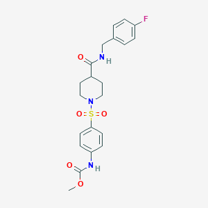 methyl N-[4-[4-[(4-fluorophenyl)methylcarbamoyl]piperidin-1-yl]sulfonylphenyl]carbamate