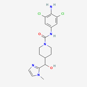 N-(4-amino-3,5-dichlorophenyl)-4-[hydroxy-(1-methylimidazol-2-yl)methyl]piperidine-1-carboxamide