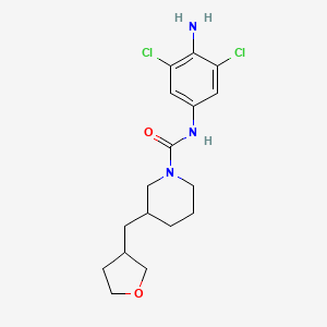 N-(4-amino-3,5-dichlorophenyl)-3-(oxolan-3-ylmethyl)piperidine-1-carboxamide