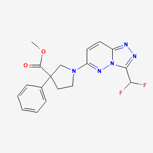 Methyl 1-[3-(difluoromethyl)-[1,2,4]triazolo[4,3-b]pyridazin-6-yl]-3-phenylpyrrolidine-3-carboxylate