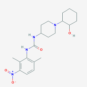 molecular formula C20H30N4O4 B7427639 1-(2,6-Dimethyl-3-nitrophenyl)-3-[1-(2-hydroxycyclohexyl)piperidin-4-yl]urea 